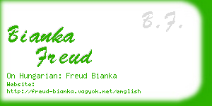 bianka freud business card